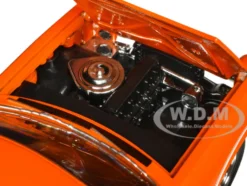 1974 Chevrolet Vega GT Orange Metallic with White Stripes Forgotten Classics Series 1/24 Diecast Model Car Motormax 79048OR