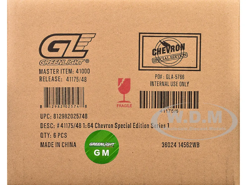 Chevron Special Edition Series 1 Set of 6 pieces 1/64 Diecast Model Cars by Greenlight