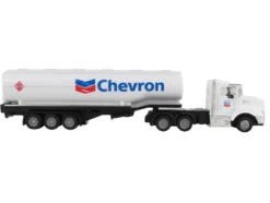 Chevron Tanker Truck White Chevron 1/50 Diecast Model Daron GW182006