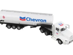 Chevron Tanker Truck White Chevron 1/50 Diecast Model Daron GW182006
