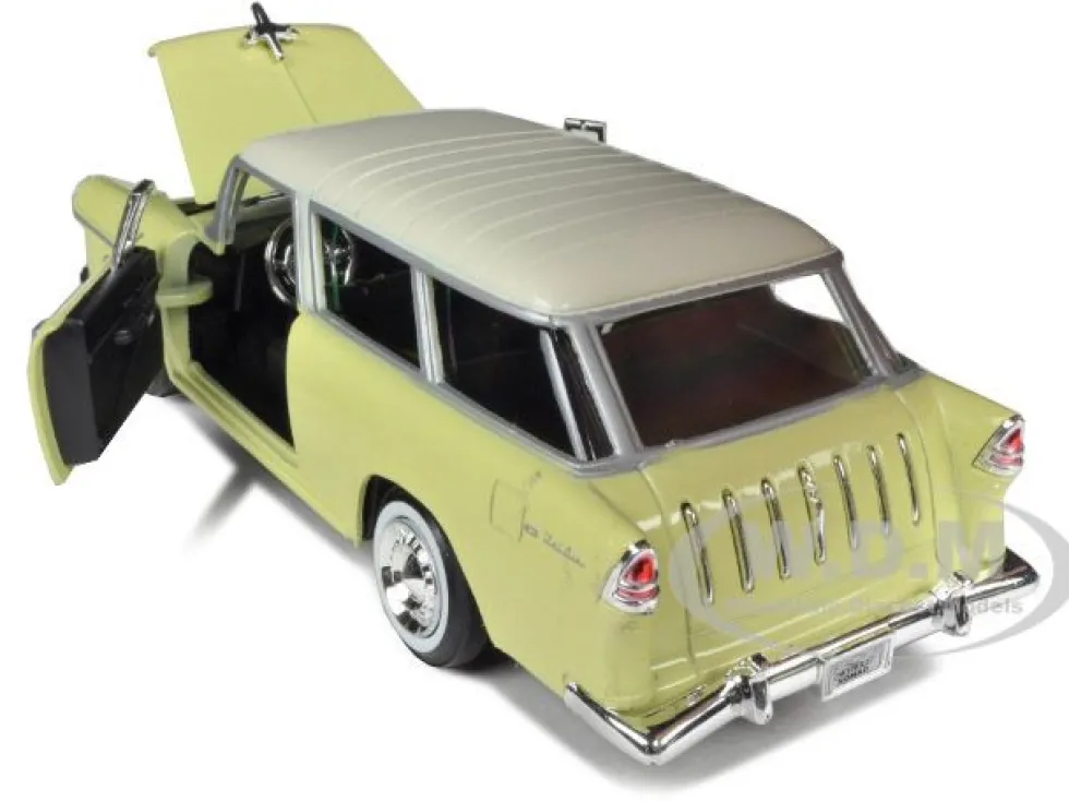 1955 Chevy Nomad Yellow 1/24 Diecast Car Model Motormax 73248