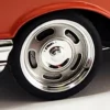 Chevy Rally Wheels and Tires Set of 4 pieces from 1957 Chevrolet 150 Custom Cruiser for 1/18 Scale Models ACME A1807015W