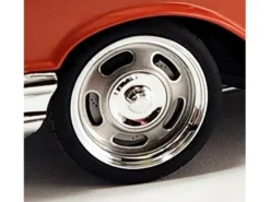 Chevy Rally Wheels and Tires Set of 4 pieces from 1957 Chevrolet 150 Custom Cruiser for 1/18 Scale Models ACME A1807015W