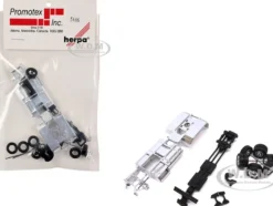Chrome Chassis Kit for Kenworth or Peterbilt Cab 1/87 (HO) Plastic Model by Promotex