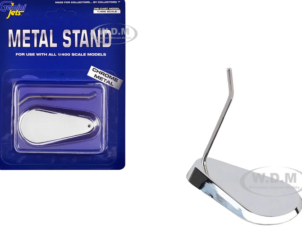 Chrome Metal Display Stand for 1/400 Scale Models by GeminiJets