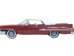 1961 Chrysler 300 Convertible Closed Top Cinnamon Brown Metallic with White Top 1/87 (HO) Scale Diecast Model Car Oxford Diecast 87CC61004