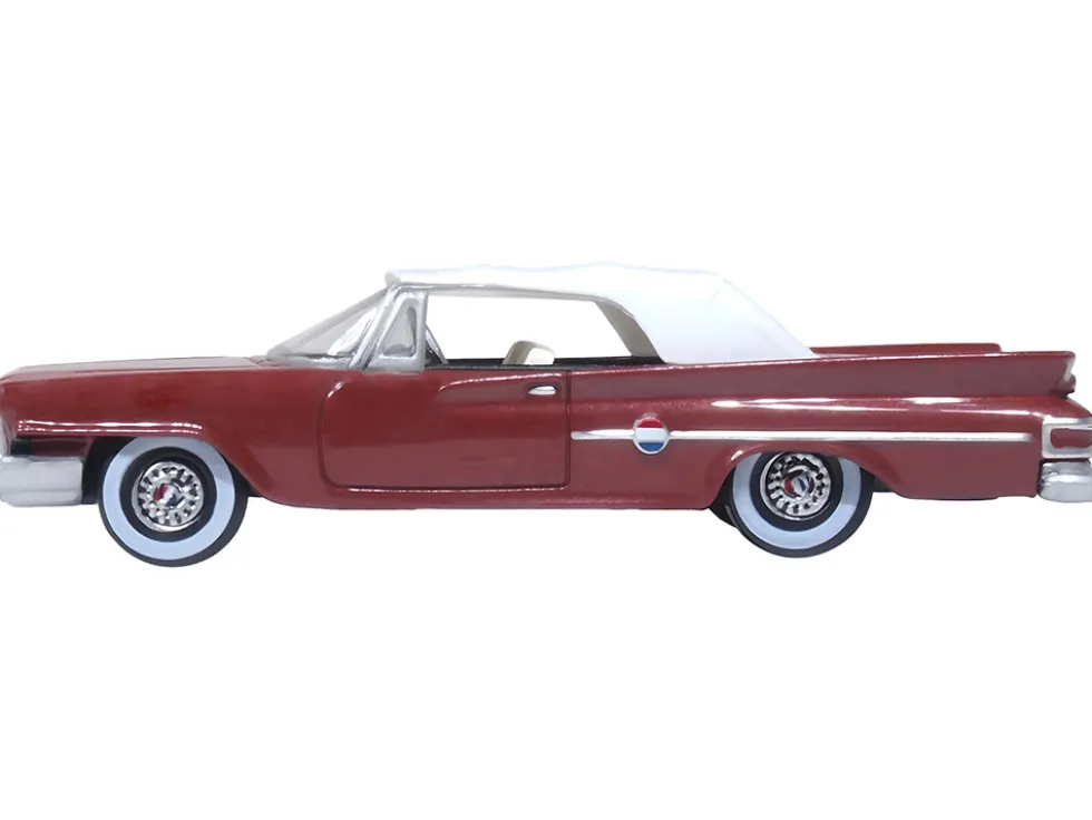 1961 Chrysler 300 Convertible Closed Top Cinnamon Brown Metallic with White Top 1/87 (HO) Scale Diecast Model Car Oxford Diecast 87CC61004