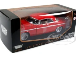 1955 Chrysler C300 Red 1/24 Diecast Model Car Motormax 73302