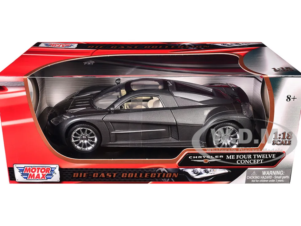 Chrysler Me Four Twelve Concept Car Grey 1/18 Diecast Model Car Motormax 73138