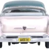 1955 Chrysler New Yorker Deluxe St. Regis Jade Green Metallic and Cream 1/87 (HO) Scale Diecast Model Car by Oxford Diecast
