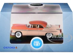 1955 Chrysler New Yorker Deluxe St. Regis Desert Sand and Canyon Tan 1/87 (HO) Scale Diecast Model Car by Oxford Diecast