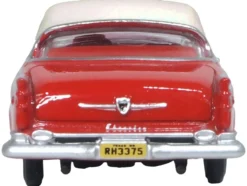 1955 Chrysler New Yorker Deluxe St. Regis Tango Red and Platinum Metallic 1/87 (HO) Scale Diecast Model Car by Oxford Diecast