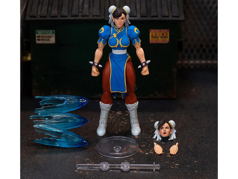 Chun Li 6 Moveable Figure with Accessories and Alternate Head and Hands Ultra Street Fighter II The Final Challengers 2017 Video Game model Jada 34216