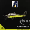 Cirrus SR22T Composite Aircraft (N225HL) Black and Neon Green "Gemini General Aviation" Series 1/72 Diecast Model Airplane by GeminiJets