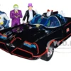 1966 Classic Batmobile with Diecast Batman The Joker The Penguin Plastic Robin Sitting Inside The Car Batman TV Series 1966 Hollywood Rides Series 1/24 Diecast Model Car Jada 33737