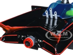 1966 Classic Batmobile with Diecast Batman The Joker The Penguin Plastic Robin Sitting Inside The Car Batman TV Series 1966 Hollywood Rides Series 1/24 Diecast Model Car Jada 33737