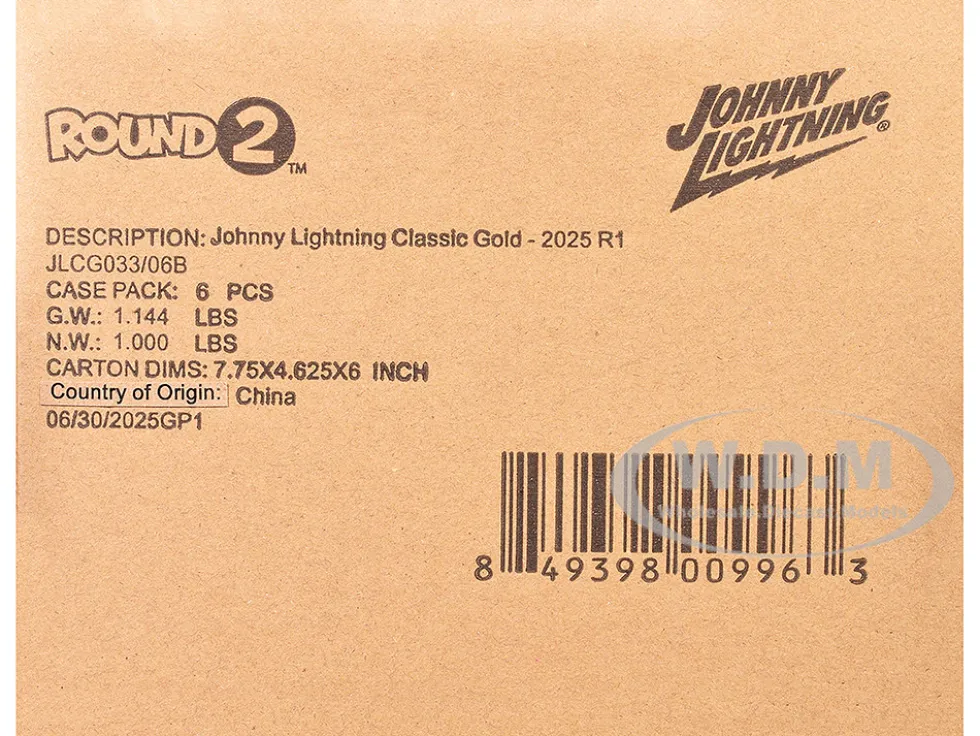 Classic Gold Collection 2025 Release 1 Set B of 6 Cars 1/64 Diecast Model Cars by Johnny Lightning