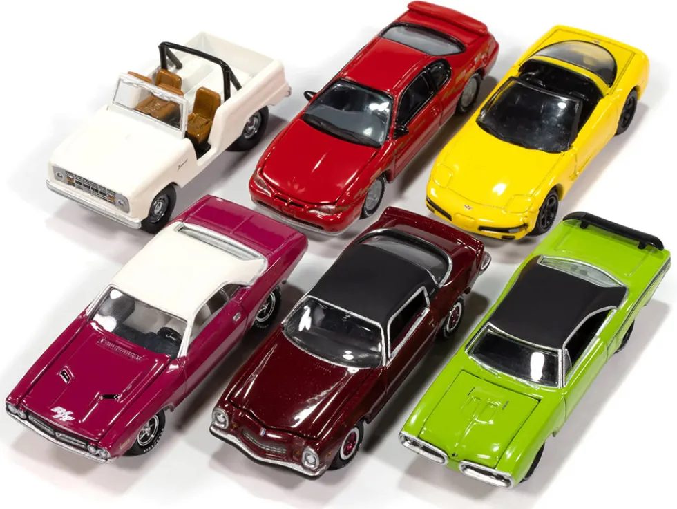 Classic Gold Collection 2025 Release 1 Set A of 6 Cars 1/64 Diecast Model Cars by Johnny Lightning