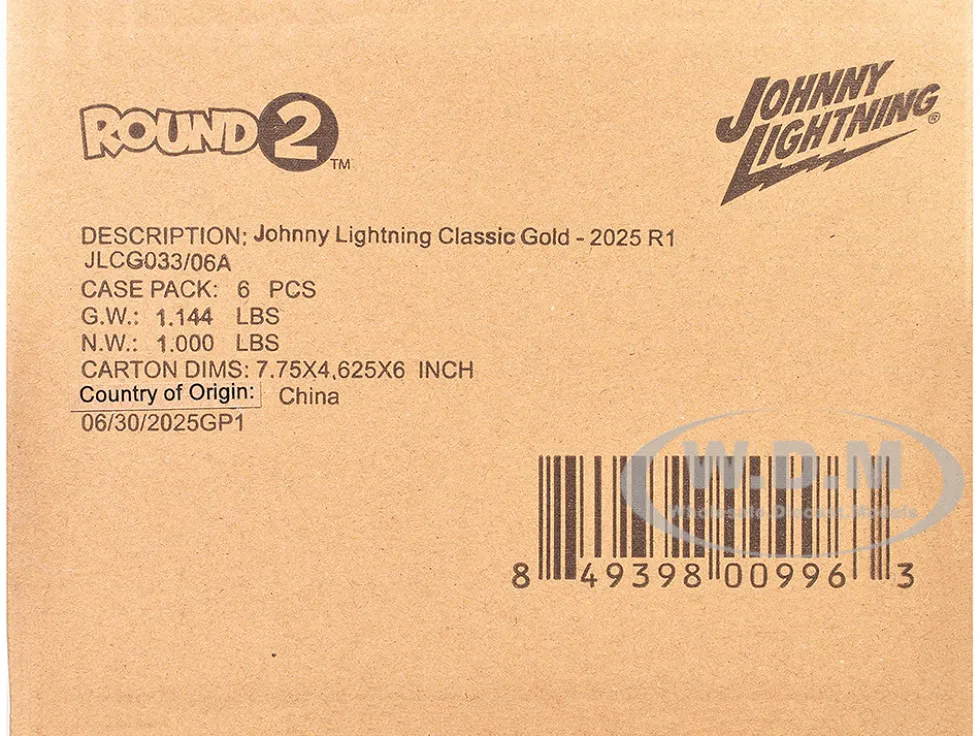 Classic Gold Collection 2025 Release 1 Set A of 6 Cars 1/64 Diecast Model Cars by Johnny Lightning