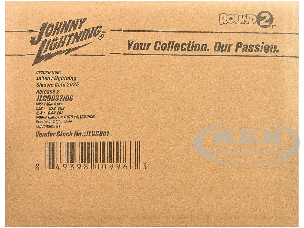Classic Gold Collection 2025 Release 2 Set of 6 Cars 1/64 Diecast Model Cars by Johnny Lightning
