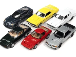 Classic Gold Collection 2022 Set B 6 Cars Release 2 1/64 Diecast Model Cars Johnny Lightning JLCG029B