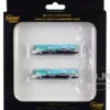 Cobus 3000 Passenger Bus White and Blue with Graphics US Airways Shuttle Bus Greener Transit 2 Piece Set Gemini 200 Series Diecast Models GeminiJets G2USA574