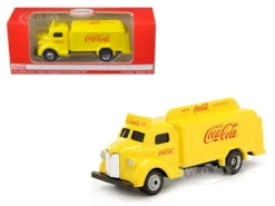 1947 Coca Cola Delivery Bottle Truck Yellow 1/87 Diecast Model Motor City Classics MCC439954