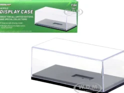 Collectible Acrylic Display Show Case with Black Plastic Base for 1/64 Scale Model Cars Greenlight 55025-2