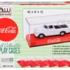 6 Collectible Acrylic Display Show Cases Red Plastic Bases 3 Different Slogans Coca Cola for 1/64 Scale Model Cars Auto World AWDC022