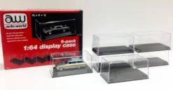 6 Collectible Display Show Cases for 1/64 Scale Model Cars Auto World AWDC008