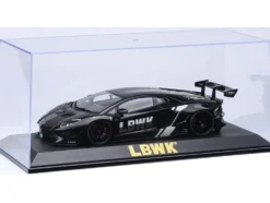 Collectible Display Show Case with Black Plastic Base and Gold 