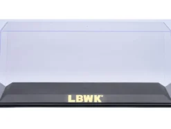 Collectible Display Show Case with Black Plastic Base and Gold 