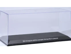 Collectible Display Show Case with Black Plastic Base and Gold 