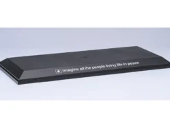 Collectible Display Show Case with Black Plastic Base and Gold 