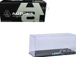 Collectible Display Show Case with Black Plastic Base and Green 