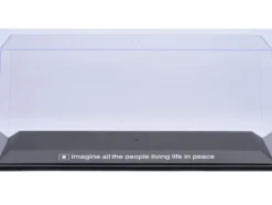 Collectible Display Show Case with Black Plastic Base and Green 