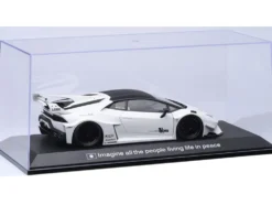Collectible Display Show Case with Black Plastic Base and Green 