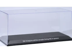 Collectible Display Show Case with Black Plastic Base and Green 
