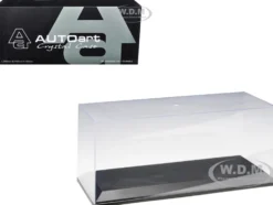 Collectible Display Show Case for 1/18 1/24 Scale Model Cars Black Plastic Base Autoart 90001