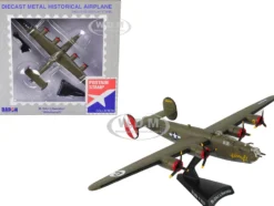 Consolidated B 24J Liberator Bomber Aircraft Witchcraft 467th Bomb Group 790 Bomb Squadron United States Army Air Forces 1/163 Diecast Model Airplane Postage Stamp PS5557-3