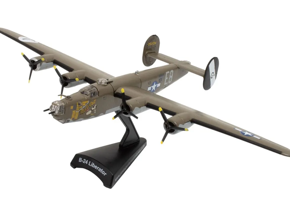 Consolidated B-24 Liberator Bomber Aircraft "Male Call, 707th Bomb Squadron, 446th Bomb Group" United States Army Air Forces 1/163 Diecast Model Airplane by Postage Stamp