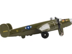 Consolidated B 24 Liberator Bomber Aircraft Olive Drab United States Army Air Force with Runway Section Diecast Model Airplane Runway24 RW045