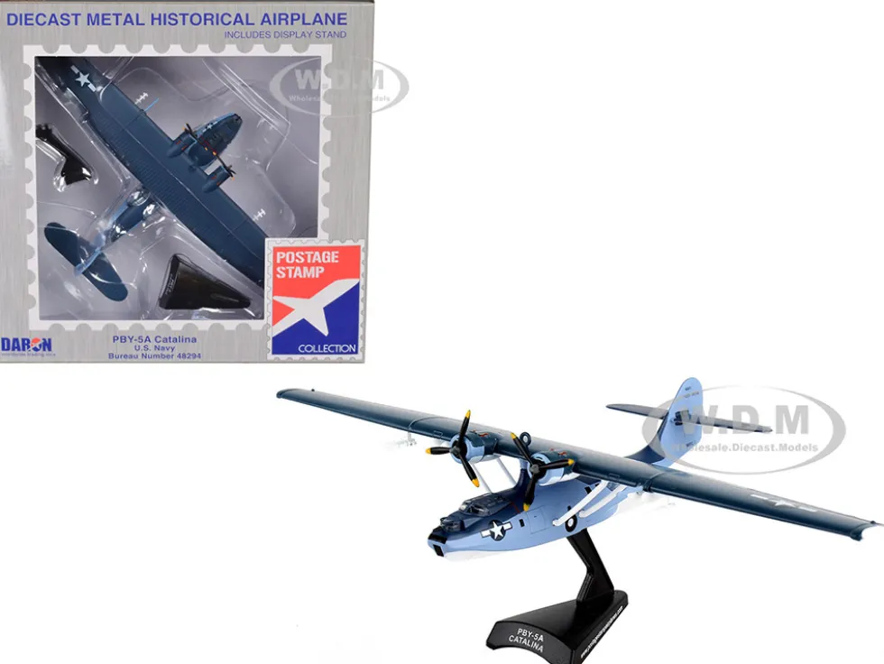 Consolidated PBY 5A Catalina Patrol Aircraft Bureau Number 48294 United States Navy 1/150 Diecast Model Airplane Postage Stamp PS5556-4
