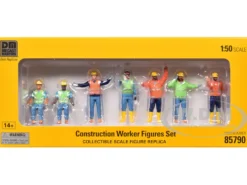 Construction Workers 7 Piece Figure Set for 1/50 Scale Models by Diecast Masters