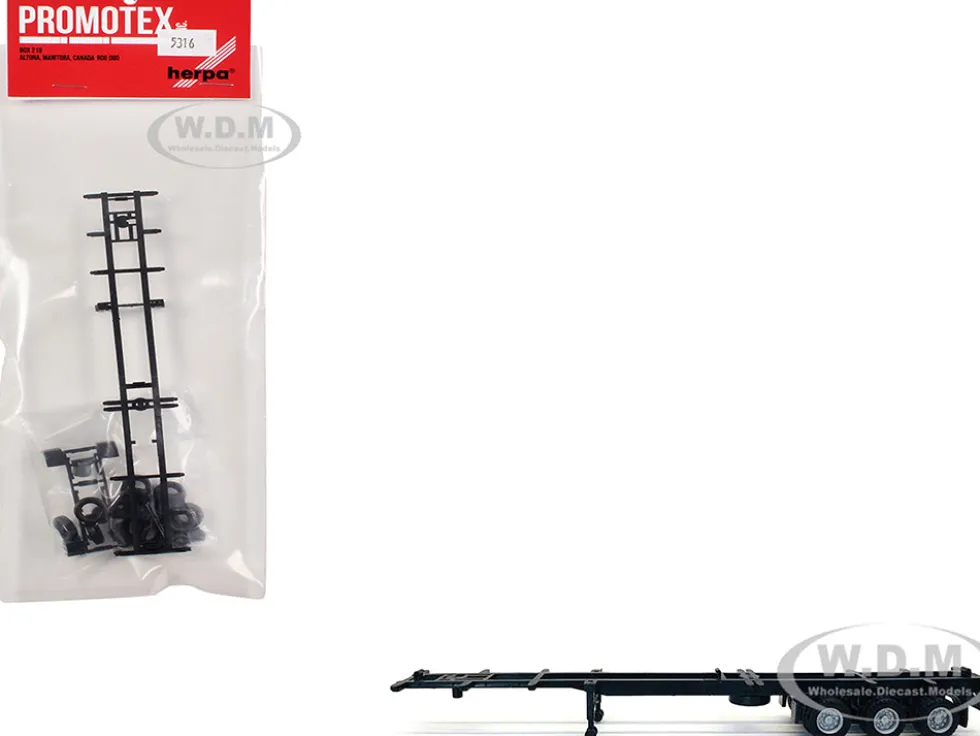 Container Chassis for 3-Axle 48ft Trailer 1/87 (HO) Plastic Model by Promotex