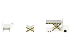 Container Loader 2 Vehicle Set White 1/500 Diecast Model by Herpa
