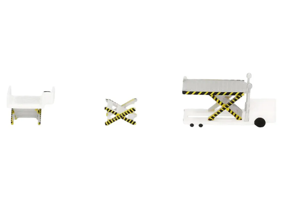 Container Loader 2 Vehicle Set White 1/500 Diecast Model by Herpa
