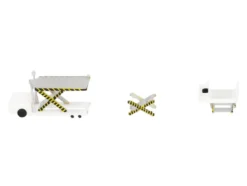 Container Loader 2 Vehicle Set White 1/500 Diecast Model by Herpa
