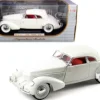 1936 Cord 810 Coupe White Red Interior 1/18 Diecast Model Car Signature Models 18108