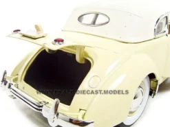 1936 Cord 810 Coupe Yellow Cream Top Red Interior 1/18 Diecast Model Car Signature Models 18108